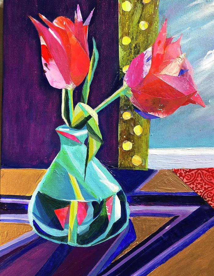 Happy Vase Mixed Media by Barbara Chaisson - Fine Art America