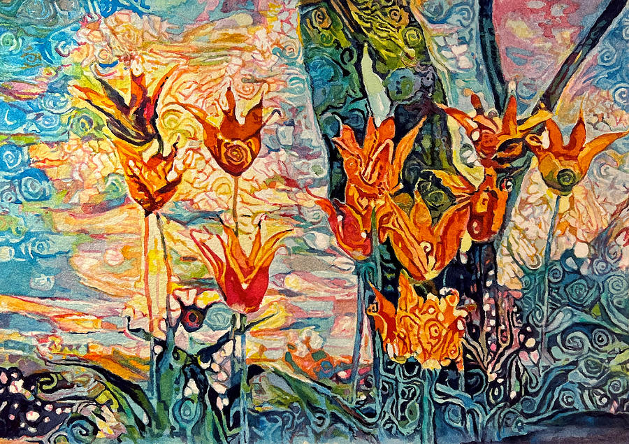 Tulips Painting by Grant Nixon