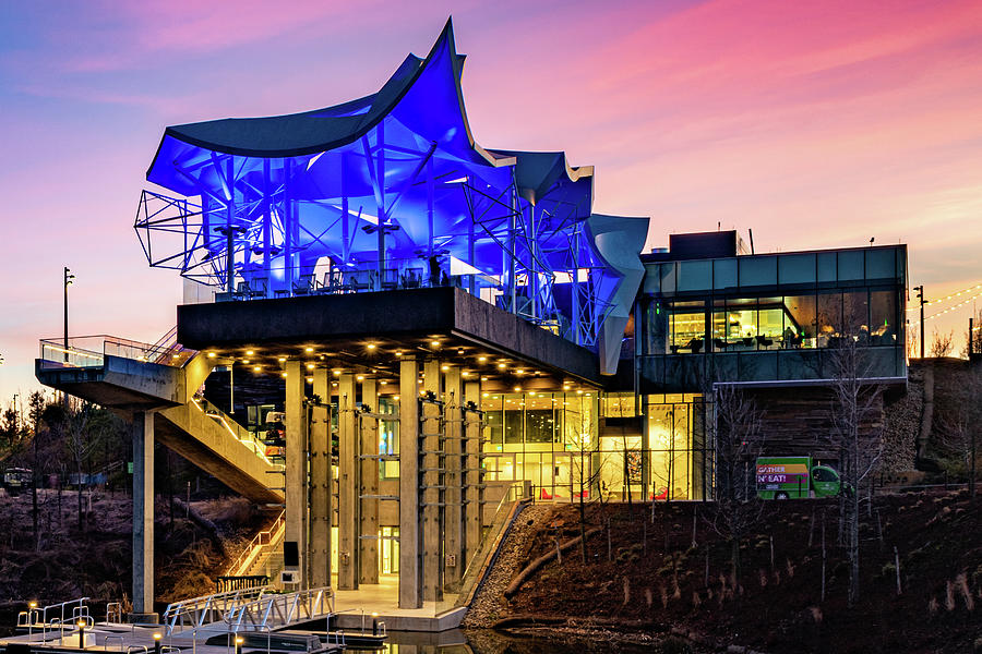 Tulsa Boathouse Sunset - Gathering Place Park Photograph by Gregory ...