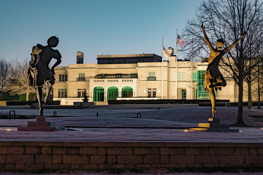 Tulsa Historical Society Museum and Five Moons at Dawn Photograph by ...