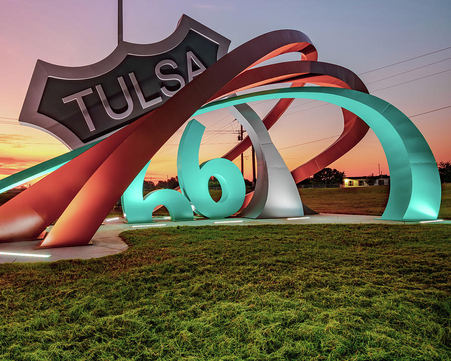 Tulsa Oklahoma Route 66 Rising Dawn Photograph by Gregory Ballos