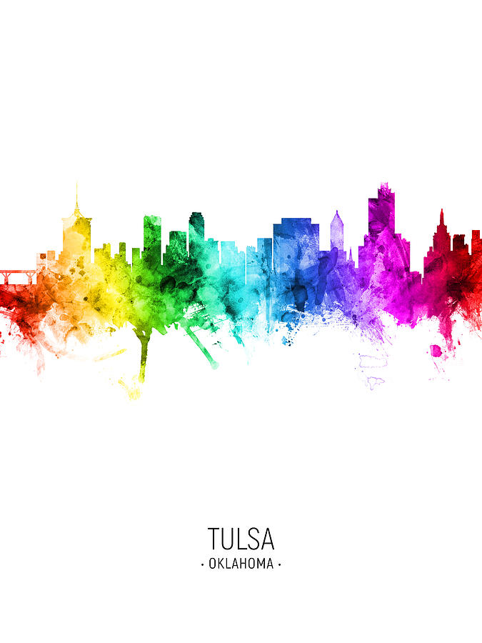 Tulsa Oklahoma Skyline #40 Digital Art by Michael Tompsett