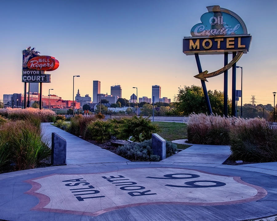 Tulsa Route 66 Neon Sign Park Photograph by Andy Crawford