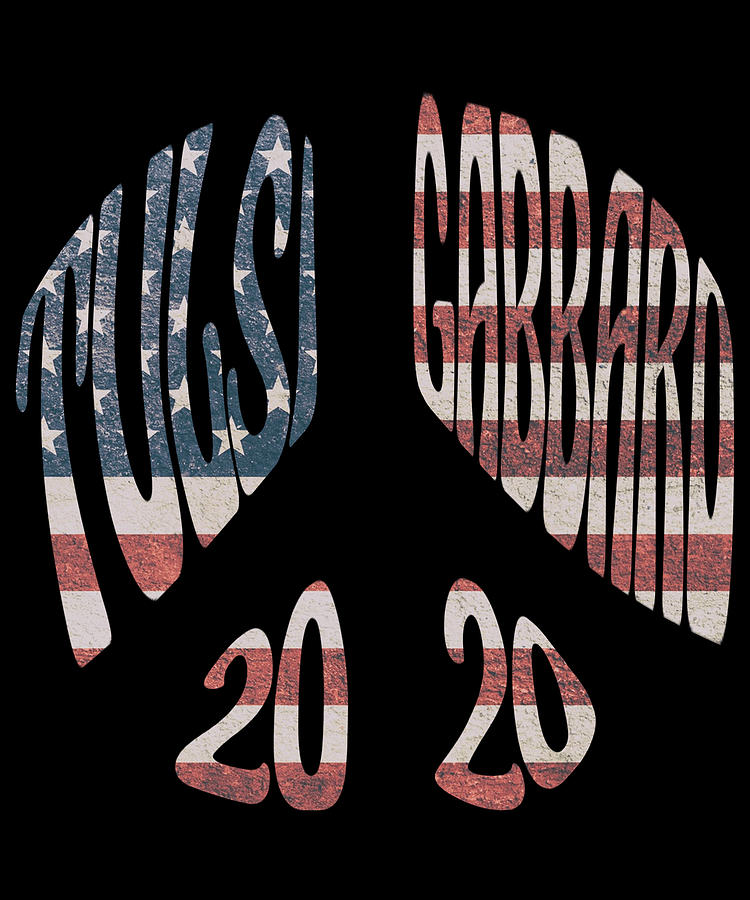 Tulsi Gabbard Peace in 2020 US Flag Digital Art by Flippin Sweet Gear