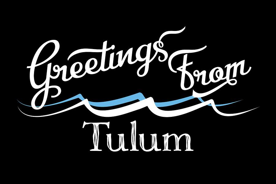 Tulum Digital Art - Tulum Mexico Water Waves by Flo Karp
