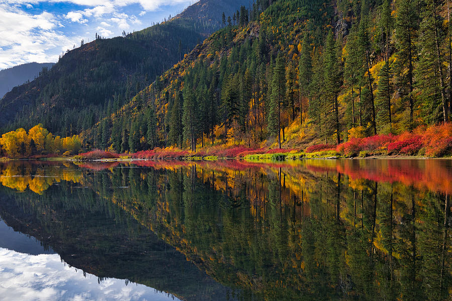 Tumwater Canyon Mirror Photograph by Lynn Hopwood - Fine Art America