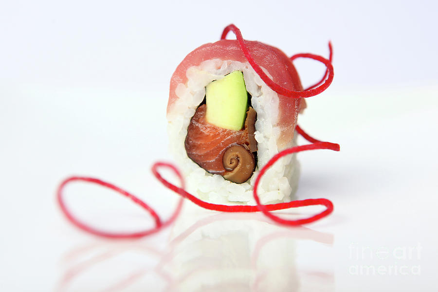 Tuna Inside Out Sushi W2 Pyrography