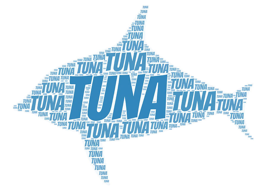 Tuna Word Cloud Poster Painting by Hill Julie Fine Art America