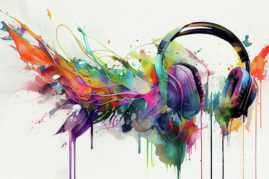 Music Painting - Tunes by Mindy Sommers