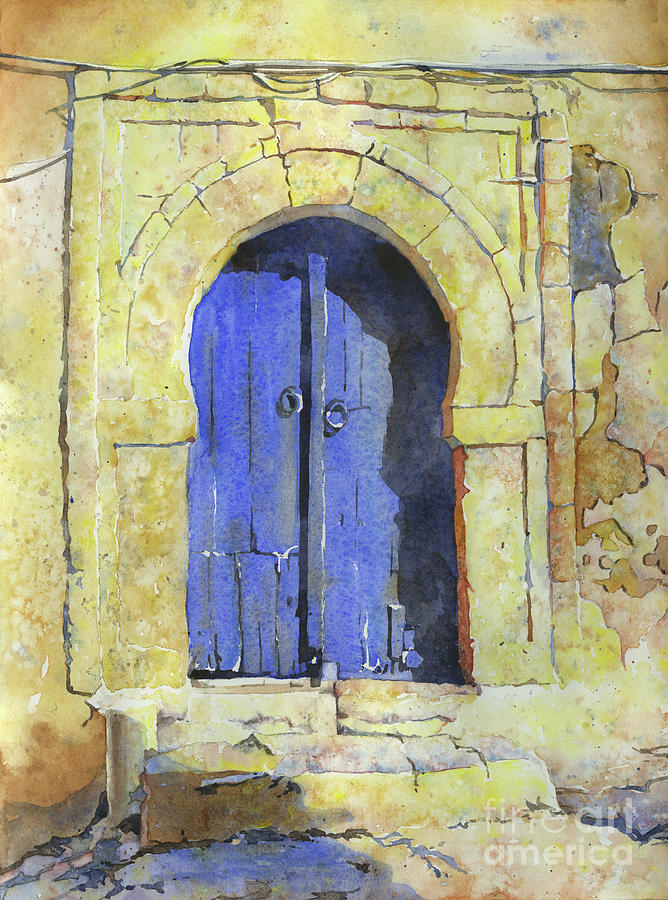 Tunisian Doorway Painting by Ryan Fox