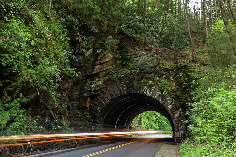 Tunnel entrance to Cades Cove Photograph by Cindy Lyons - Fine Art America