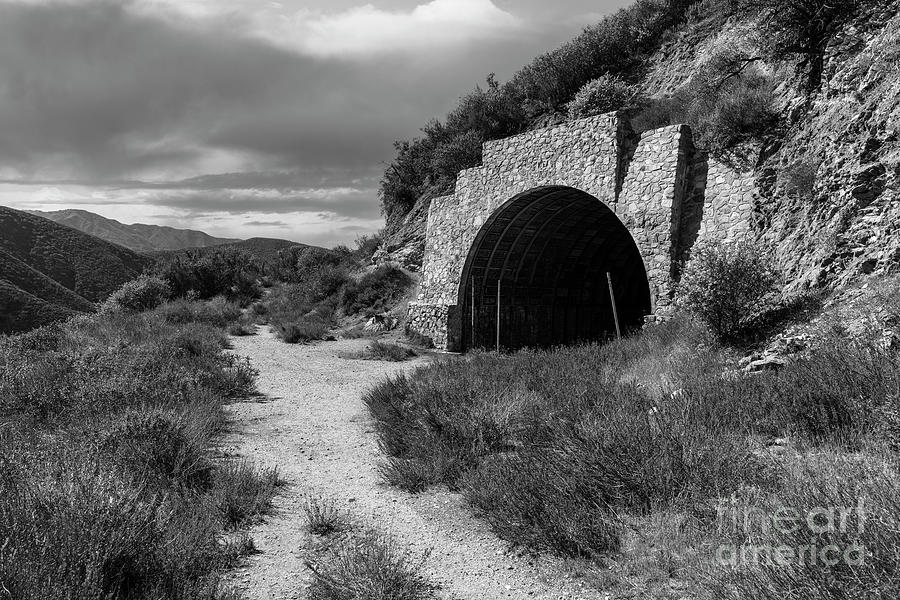 Black And White Photograph - Tunnel to Nowhere by Trekkerimages Photography