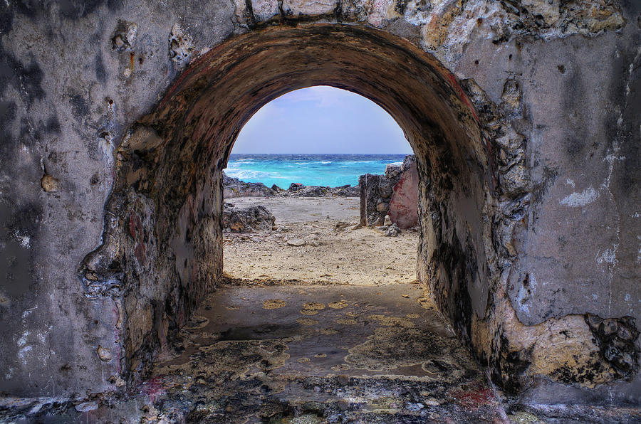 Tunnel to the Caribbean at Faro Celarain Lighthouse in Cozumel Mexico Photograph by Peter Herman