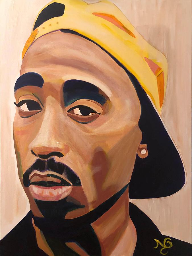 Tupac Ambitionz Painting By Unique Karma Fine Art America