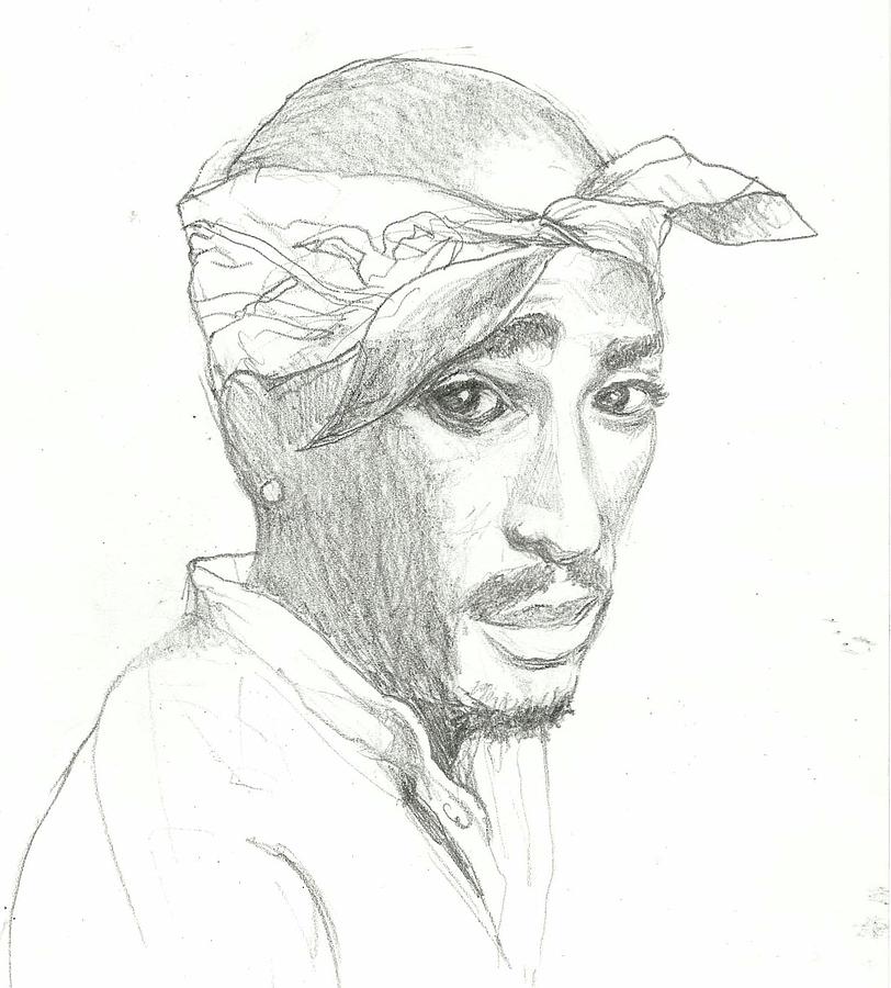 Tupac Drawing by Dianne Brownlee - Fine Art America