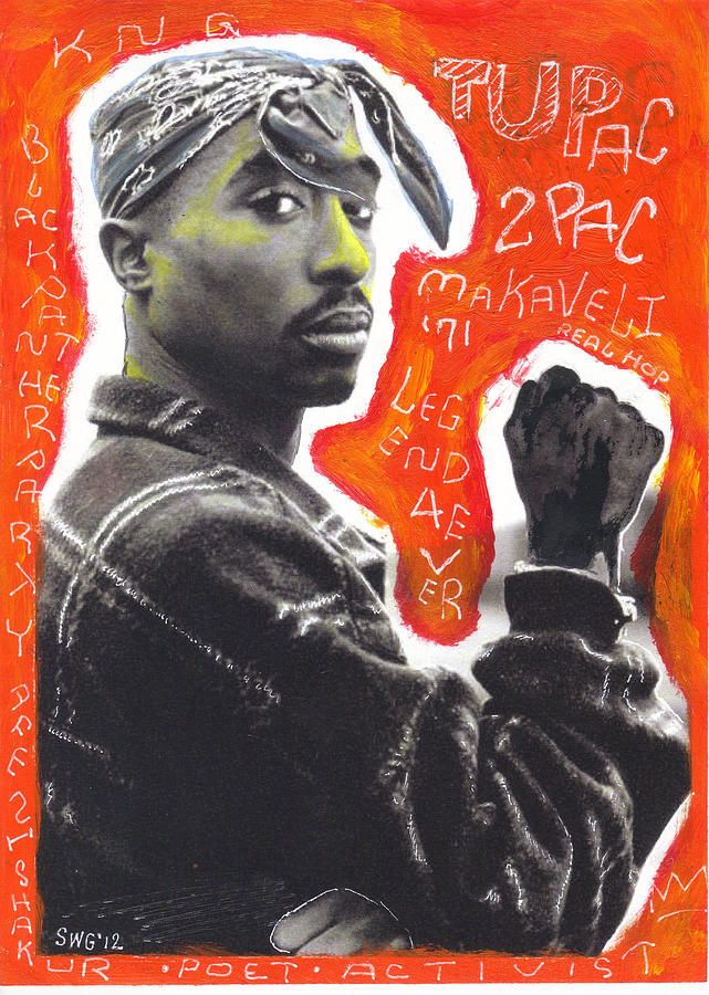 Tupac Mixed Media by LaRonz Murray - Fine Art America