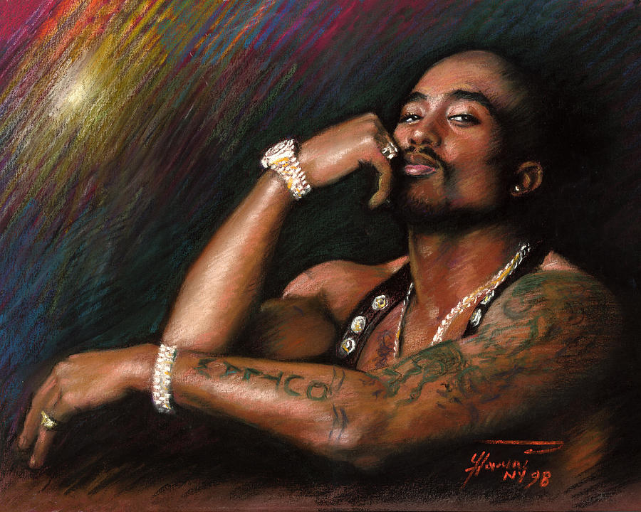 Tupac Drawing - Tupac Shakur by Viola El