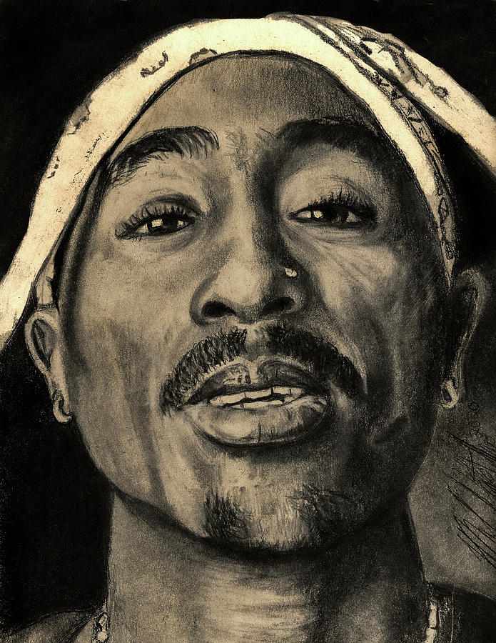 Tupac Shakur Digital Art by William Castello - Fine Art America