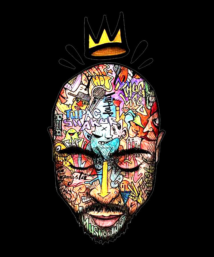 Tupac trippy rapper art Digital Art by Duong Dam - Fine Art America