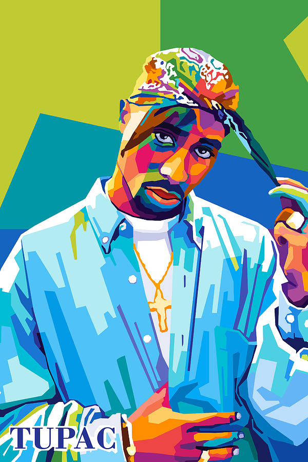 Tupac Wpap Art Digital Art by Rajab Yaya - Pixels