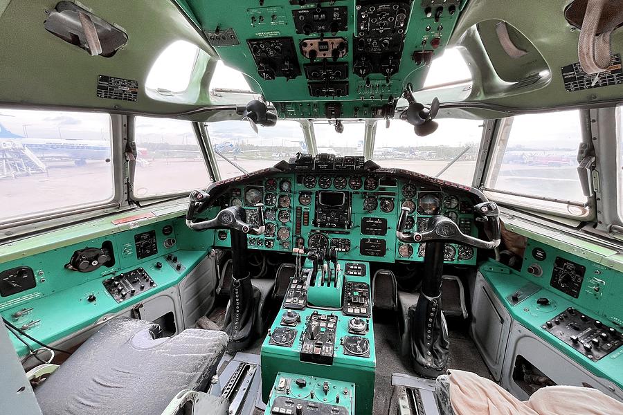 Tupolev TU-154 Cockpit       V1 Photograph by David Pyatt