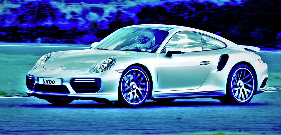 Fast And Furious Photograph - Turbo Porsche Recolored  by Neil R Finlay