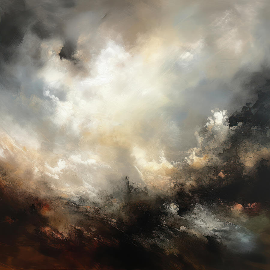 Turbulence 1 Atmospheric Abstract Painting Painting by Jai Johnson