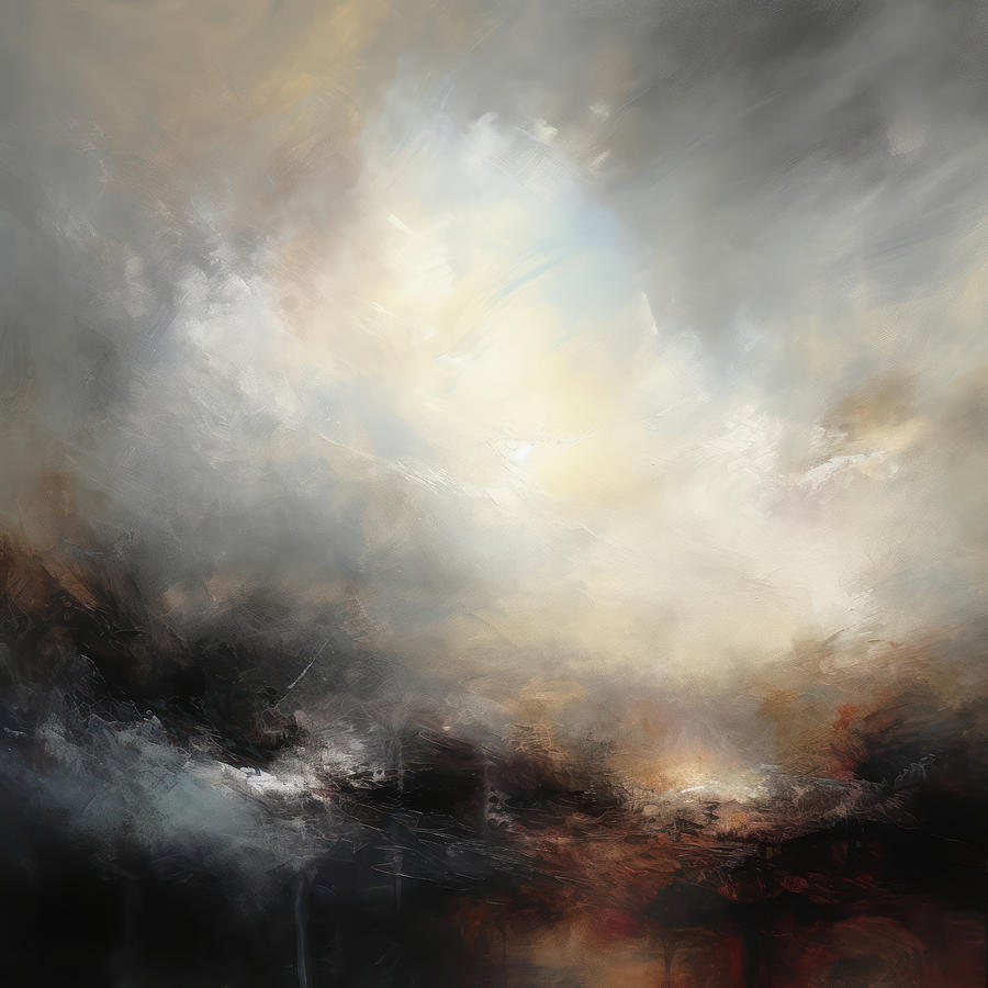 Turbulence 2 Atmospheric Abstract Painting Painting by Jai Johnson