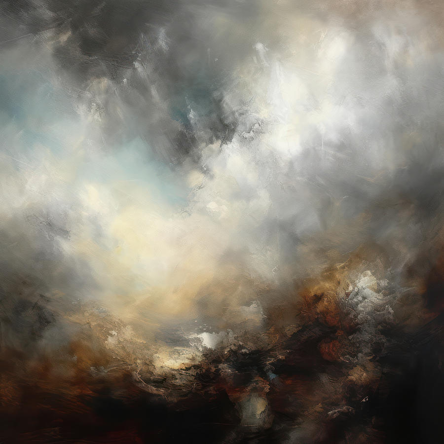 Turbulence 3 Atmospheric Abstract Painting Painting by Jai Johnson