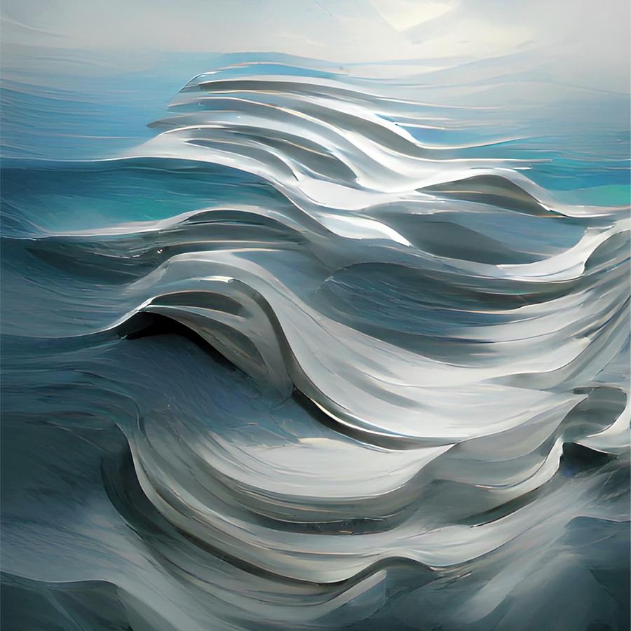 Turbulent Sea Painting by Bonnie Bruno