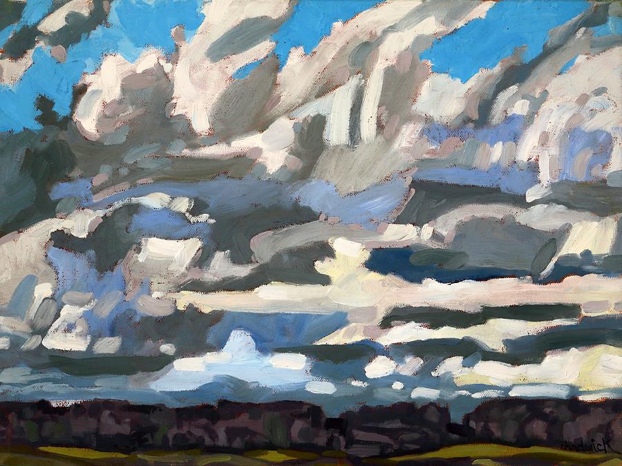 Turbulent Stratocumulus Painting by Phil Chadwick