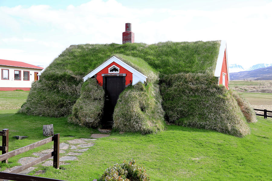 Turf House in Bakkagerdi Village Iceland Photograph by Richard Krebs