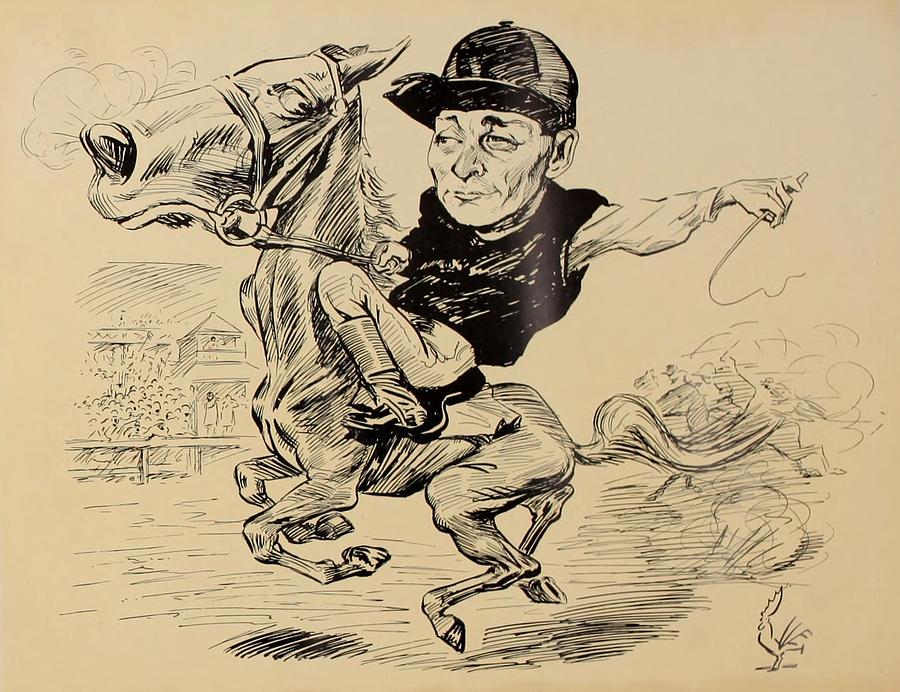 Illustration Drawing - Turf in Caricature 1900 - Carmack by Jesse Anderson