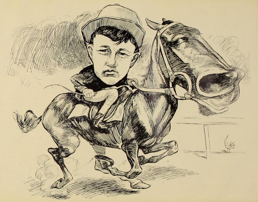 Illustration Drawing - Turf in Caricature 1900 - ONeil by Jesse Anderson