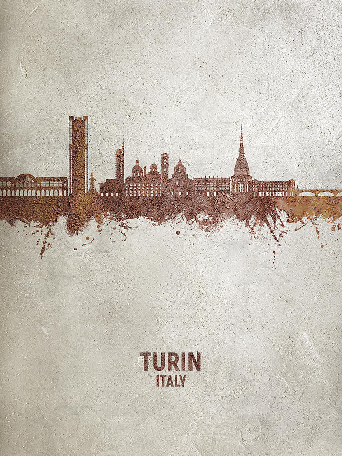 Turin Italy Skyline #41 Digital Art by Michael Tompsett