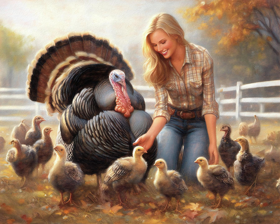 Turkey Day Digital Art by Alison Frank