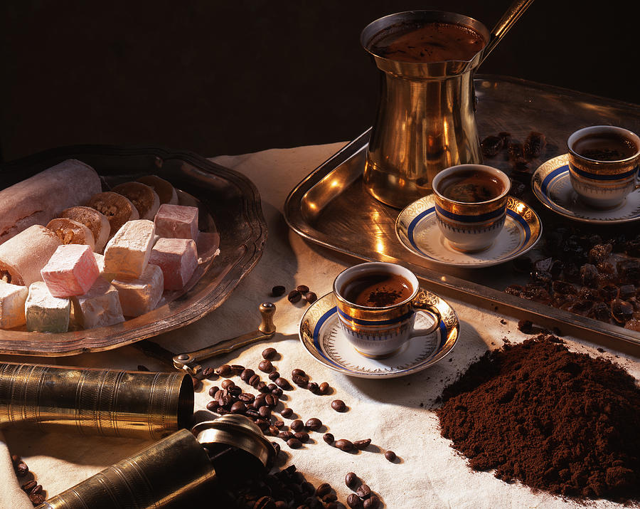 Turkish delight and Turkish coffee Photograph by Dandanian