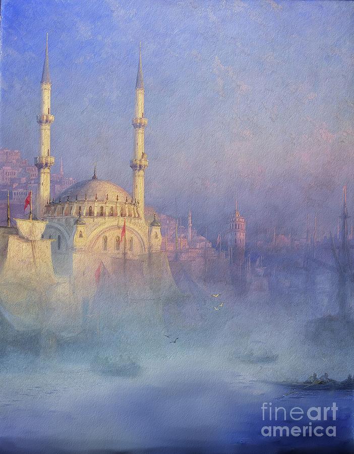 Turkish Mosque Mixed Media by S Seema Z