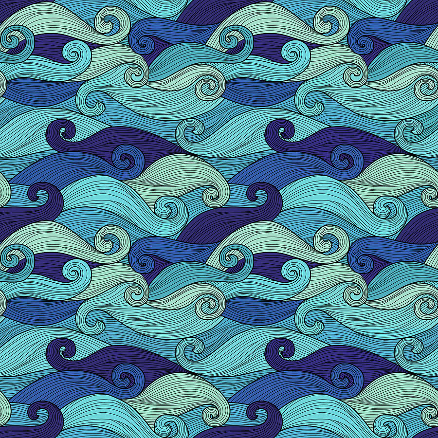 Waves Digital Art - Turkish Waves by Erman Akyol Waves Digital Art - Turkish Waves by Erman Akyol