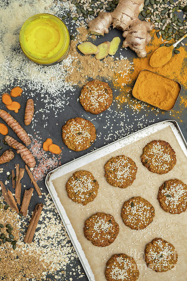 Turmeric and Ginger Cookies Photograph by Tim Gainey