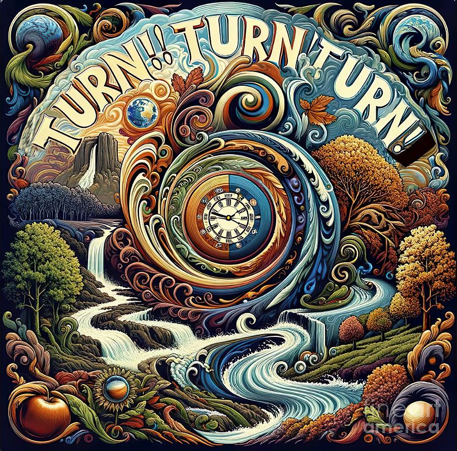 Turn Turn Turn, music poster Digital Art by Movie World Posters