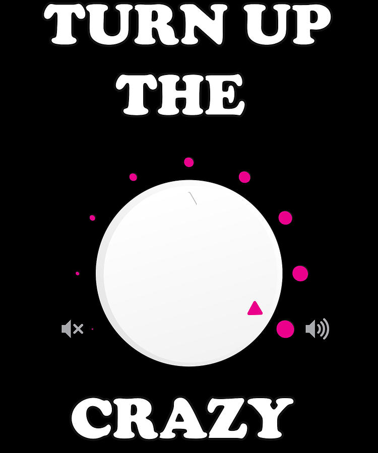 Turn Up The Crazy Funny Sarcastic Digital Art by Flippin Sweet Gear