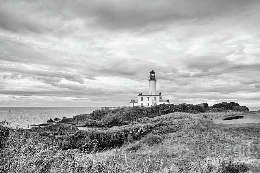 Nature Photograph - Turnberry Lighthouse - BW  by Scott Pellegrin