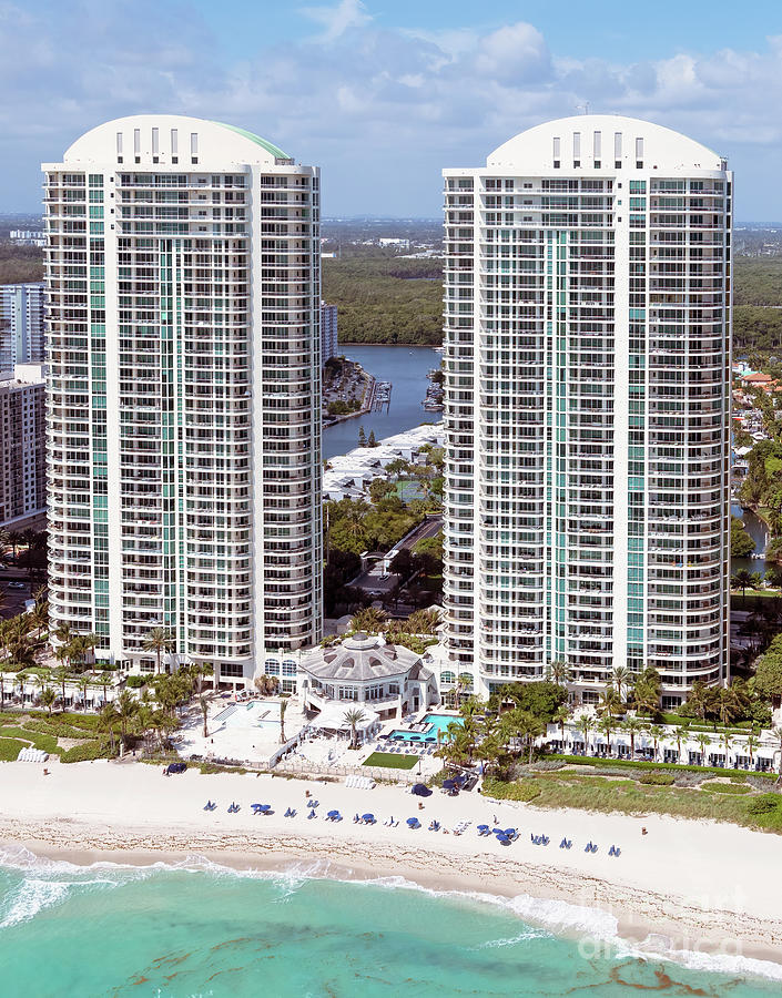 Turnberry Ocean Colony on Sunny Isles Beach Aerial View Photograph by ...