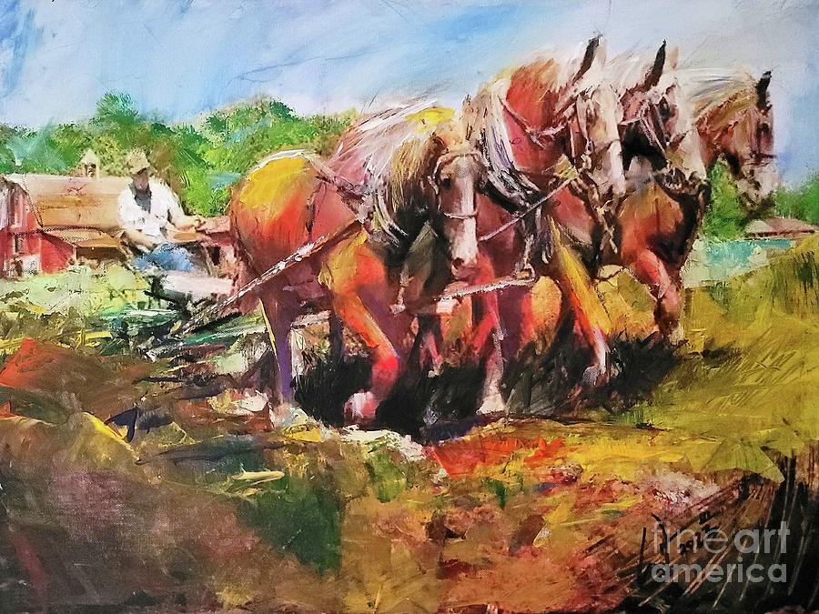 Horse Mixed Media - Turning Earth by William Smith