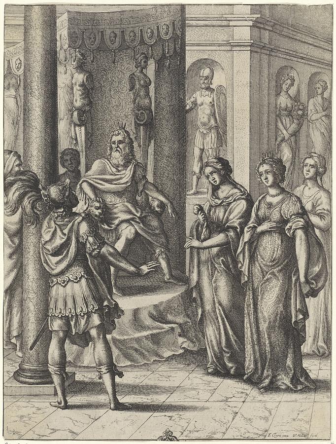 Turnus before the Latinus Enthroned Wenceslaus Hollar after Franz ...