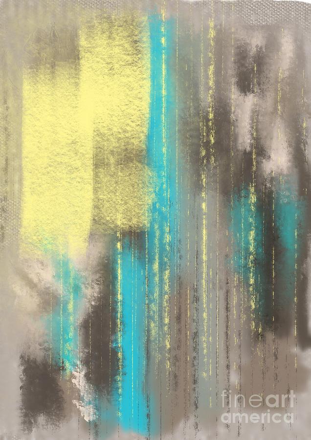 Turquoise And Yellow Digital Art