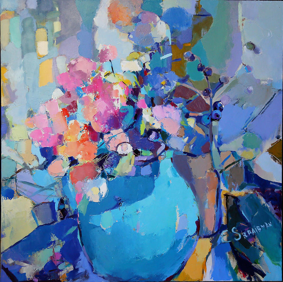 Turquoise blue Painting by Elena Shraibman - Fine Art America