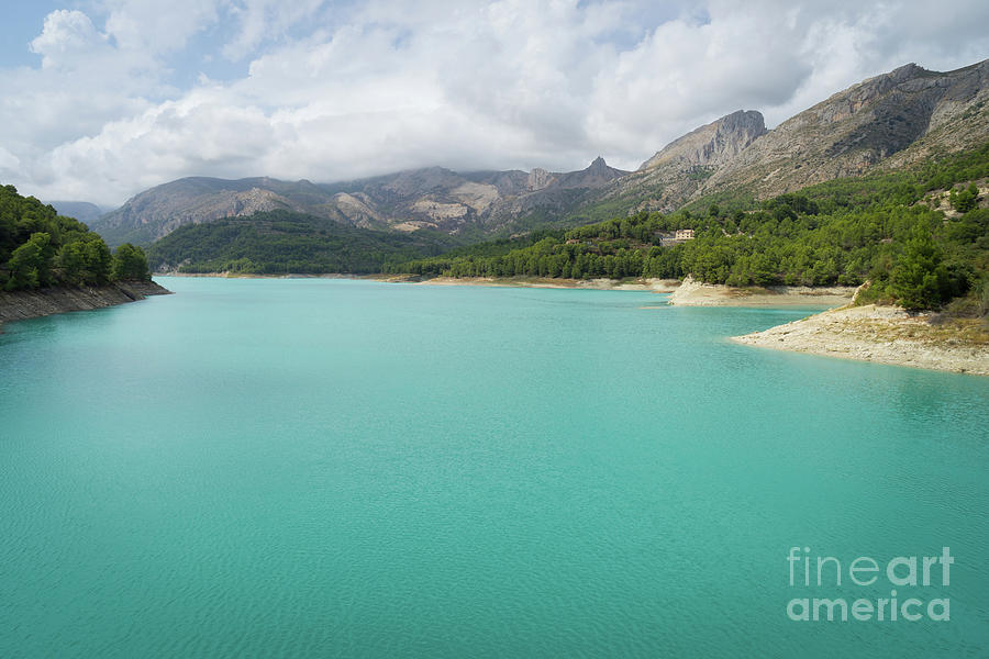 Turquoise blue water and mountain landscape Photograph by Adriana Mueller