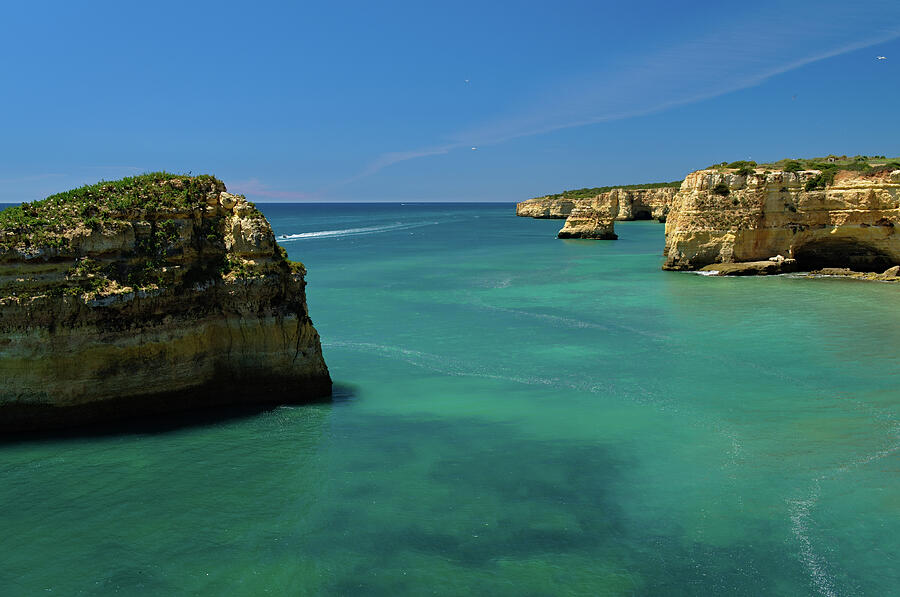 Turquoise by the Cliffs in Algarve Photograph by Angelo DeVal
